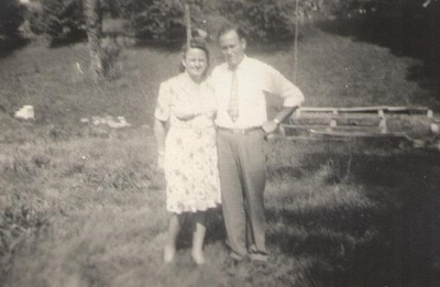 Pike County, Indiana, Unidentified, Man and Woman Standing Outdoors