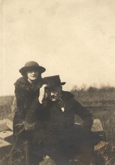 Pike County, Indiana, Unidentified, Man and Woman Seated Outdoors