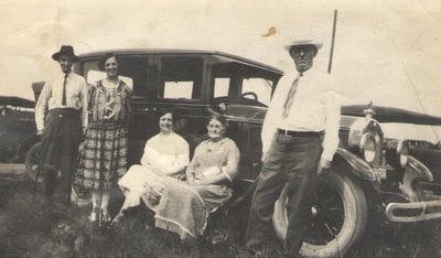 Pike County, Indiana, Unidentified Groups/Couples, Group Gathered Near Car