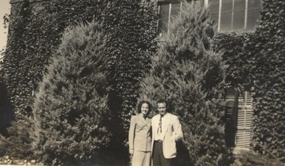 Pike County, Indiana, Unidentified Groups/Couples, Couple Standing Next To Building