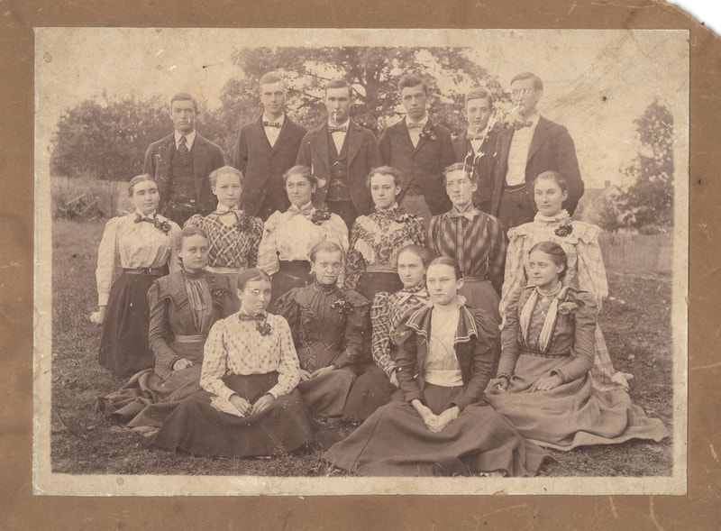 Pike County, Indiana, Brewster Family, Group Photo of Young Women and Men, September 1900