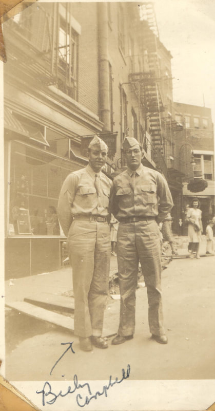 Pike County, Indiana, Veterans Collection, U.S. Army, Soldiers Standing in City, Billy Campbell