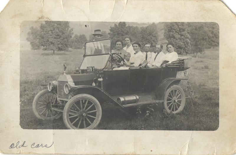 Family seated together in car