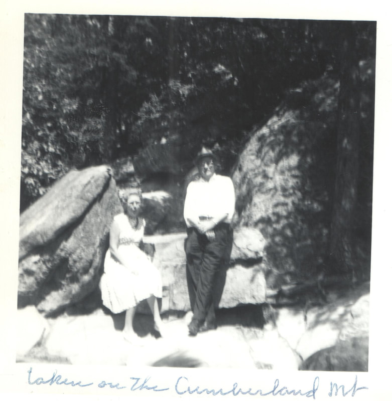 Pike County, Indiana, Robert R. Davis Family, Couple on Vacation, Taken on the Cumberland Mountain