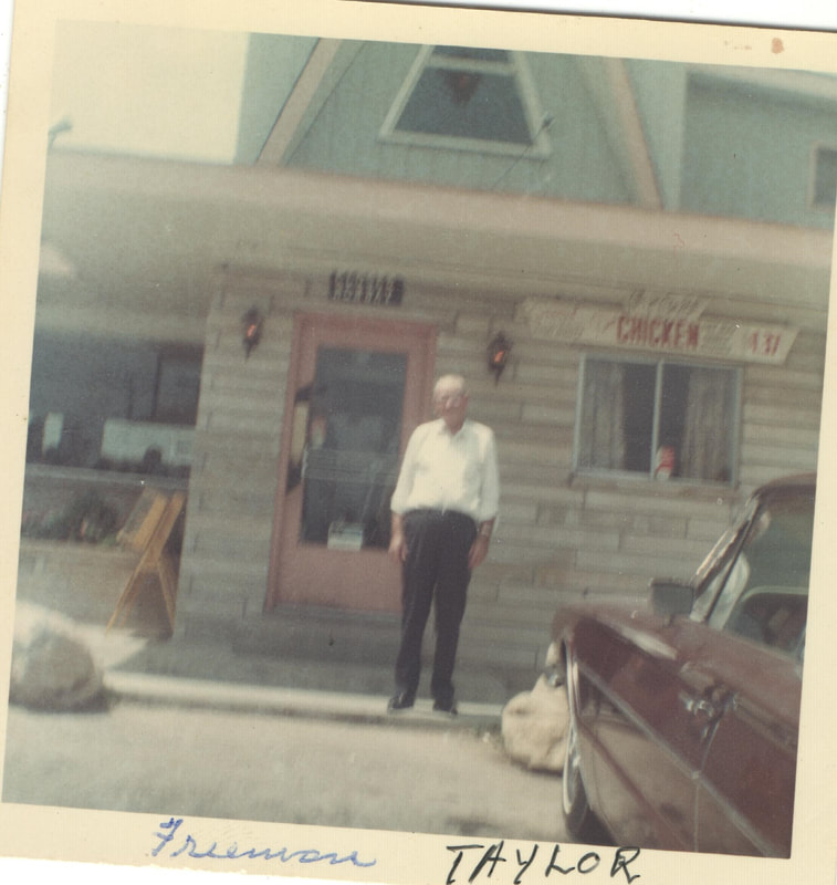 Pike County, Indiana, Robert R. Davis Family, Man Standing in Front of Restuarant, Freeman Taylor