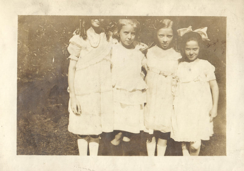 Pike County, Indiana, Robert R. Davis Family, Young Girls Standing in Formal Dress