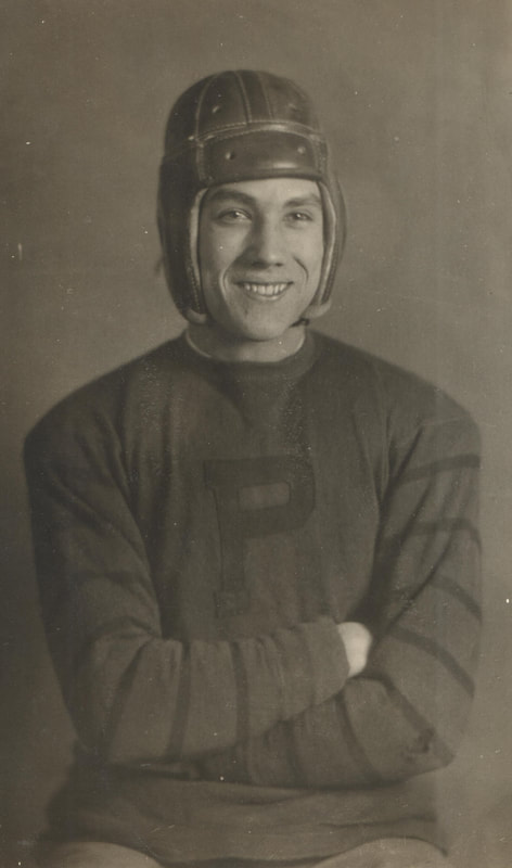 Pike County, Indiana, Robert R. Davis Family, Young Man in Football Uniform