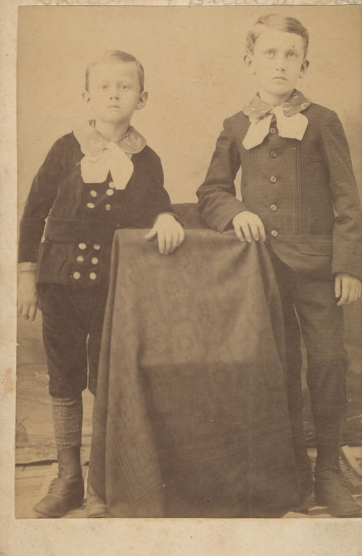 Pike County, Indiana, Robert R. Davis Family, Young Boys in Pea Coats
