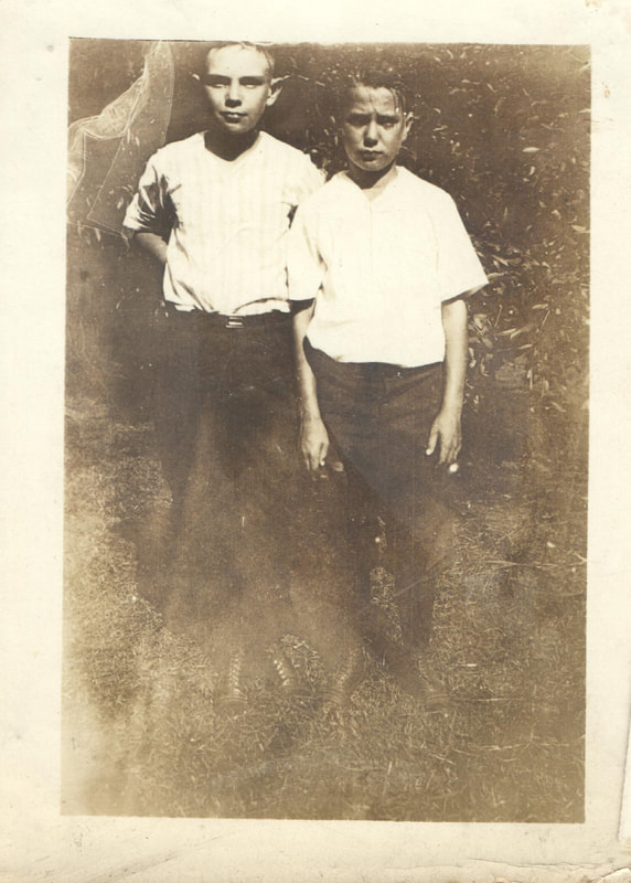 Pike County, Indiana, Robert R. Davis Family, Young Boys Standing in Dress Clothes
