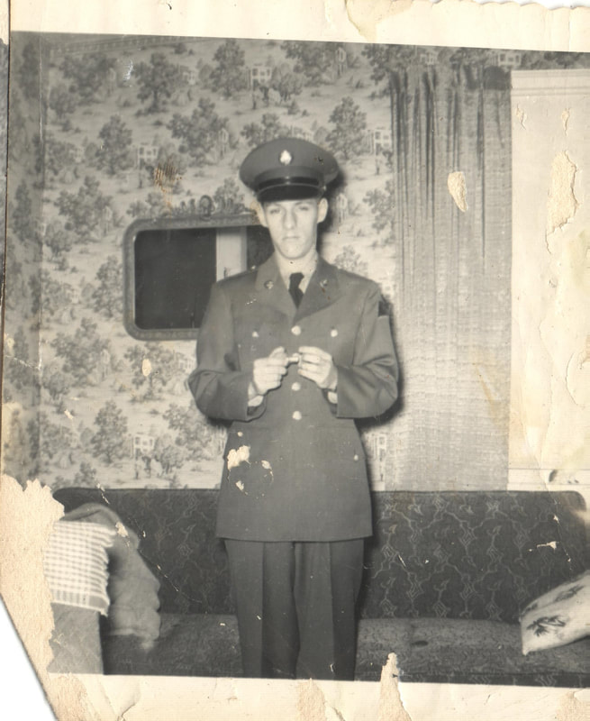 Pike County, Indiana, Robert R. Davis Family, Soldier Holding Medal, U.S. Army