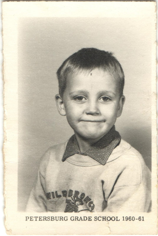 Young boy in Petersburg Grade School Class Photo, 1960-61