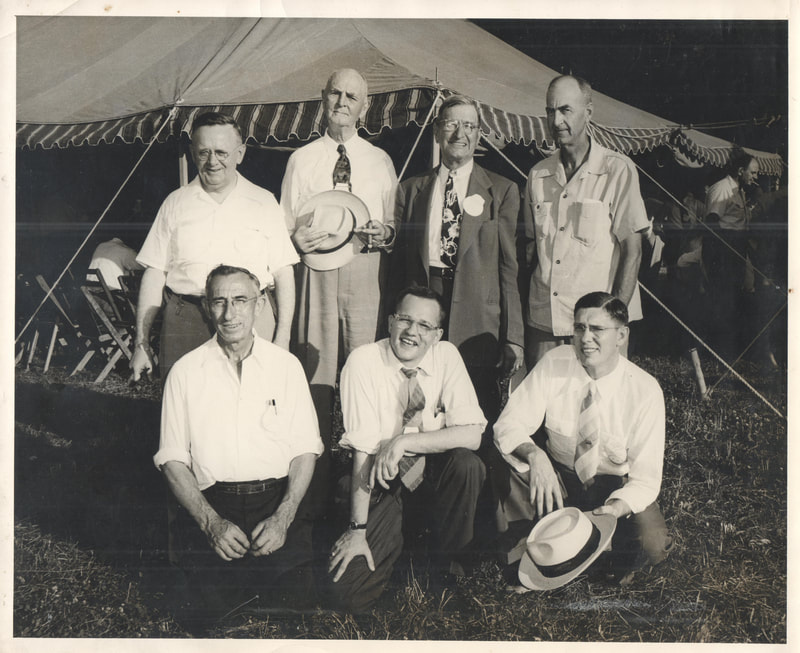 Pike County, Indiana, Col. Isaac O. Gladish Collection, Group of Men in Front of Tent