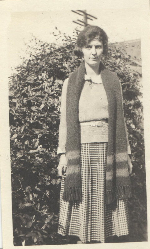 Pike County, Indiana, Col. Isaac O. Gladish Collection, Woman Standing with Scarf, Alleen Gladish,