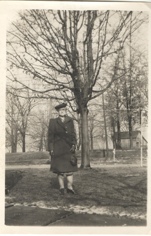 Pike County, Indiana, Harrison Family, Woman in Hat Standing, Winter 