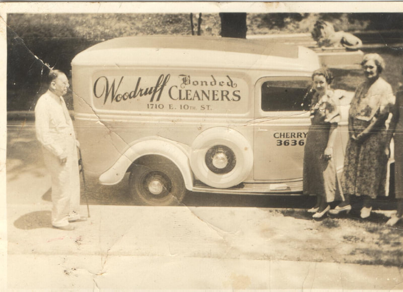 Pike County, Indiana, Harrison Family, Woodruff Bonded Cleaners Service Vehicle, Parks Harrison, Anna Harrison, Indianapolis, Indiana