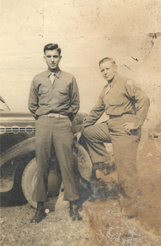 Pike County, Indiana, Veterans Collection, U.S. Army, Soldier Standing Next To Vehicle, Emil Leistner and Bobby Garrison