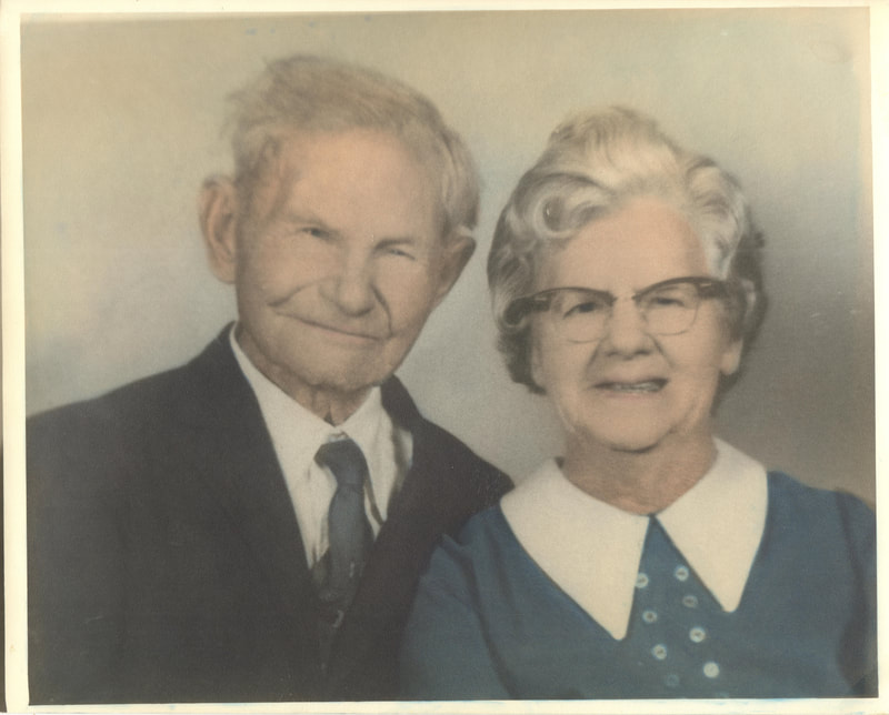 Pike County, Indiana, Morton Family, Elderly Man and Woman, Colorized Photo, Jim Pop Morton and Lisa Morton