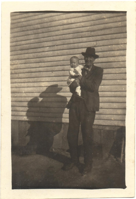 Pike County, Indiana, Morton Family, Elderly Man Holding Baby