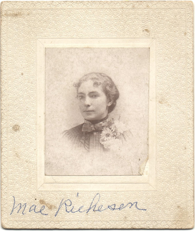 Pike County, Indiana, Morton Family, Young Woman in Bow Tie, Mae Richeson