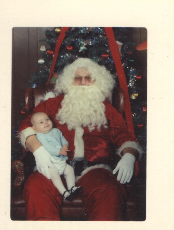 Pike County, Indiana, Morton Family, Santa Claus Holding Baby