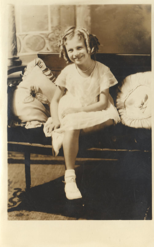 Pike County, Indiana, Morton Family, Young Woman in Curls Seated on Couch, Virginia Morton