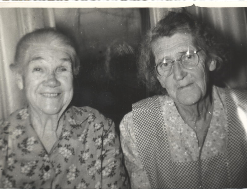 Pike County, Indiana, Morton Family, Elderly Women Seated, Lydia Willis and Jenny Hale