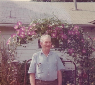 Pike County, Indiana, Morton Family, Elderly Man Standing in Garden, Clyde Morton