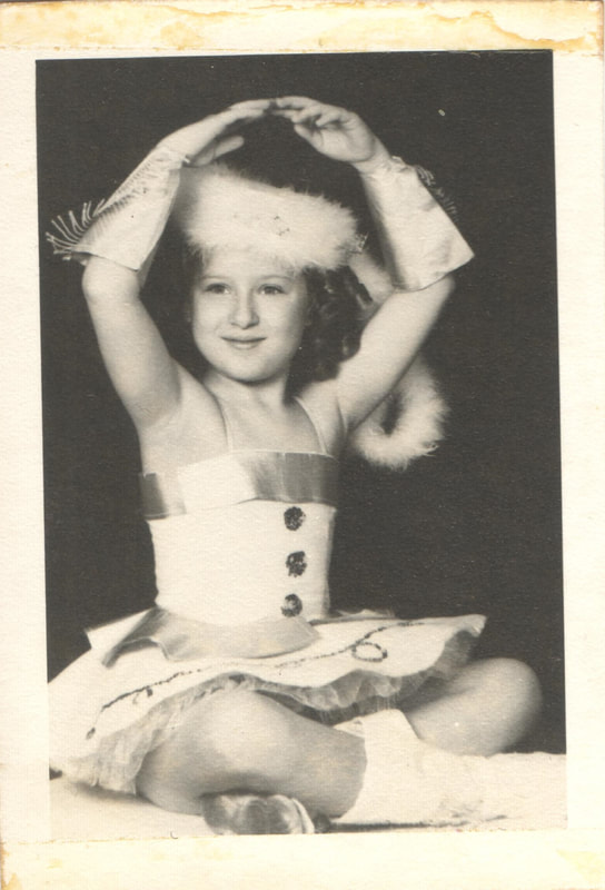Young girl in recital costume