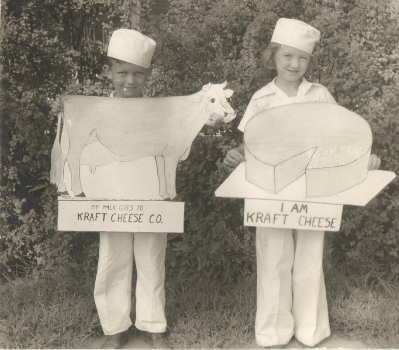 Pike County, Indiana, Robling Family, Boy and Girl in Dairy Costumes, Stewart and Natalie Siewart