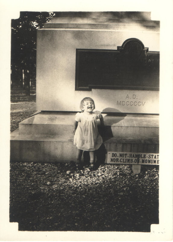 Pike County, Indiana, Robling Family, Young  Girl at Monument