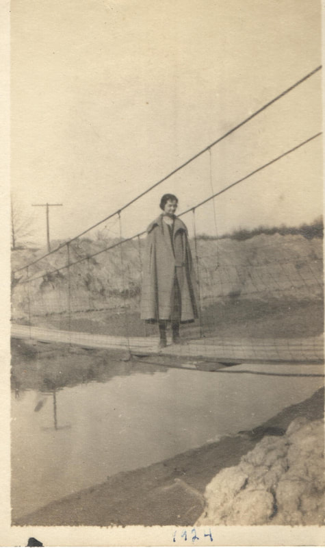 Pike County, Indiana, Robling Family, Young Woman on Bridge