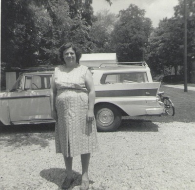 Pike County, Indiana, Morton Family, Woman Standing in Driveway, Virginia Ross