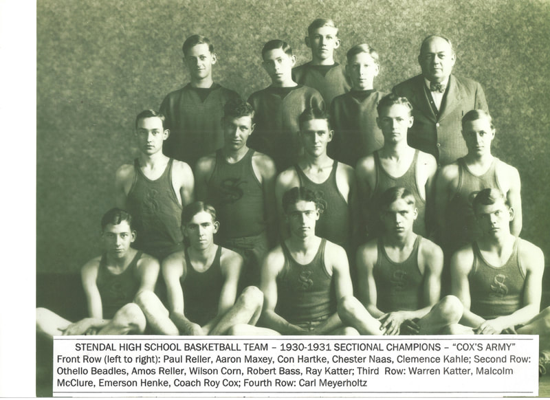 Stendal High School, Basketball Team Photo,  1930-31 Season