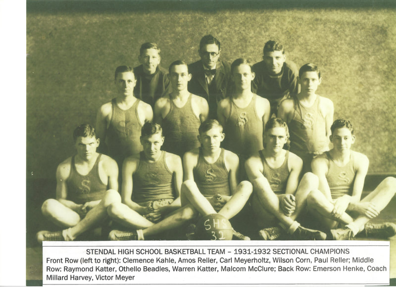 Stendal High School, Basketball Team Photo, 1930-31 Season