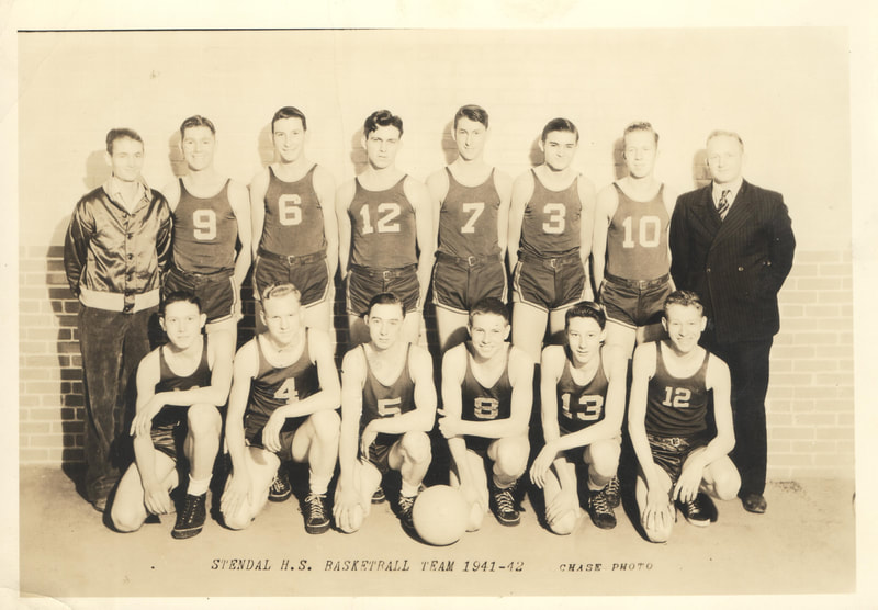 Stendal High School, Basketball Team Photo, 1941-42, Chase Photo