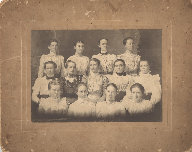 Pike County, Indiana, Unidentified, Class Photo of Young Women
