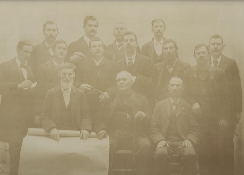 Pike County, Indiana, Unidentified, Group of Men With Scroll