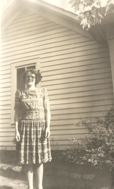 Pike County, Indiana, Judd Family, Woman Standing in Yard, Zedith Judd