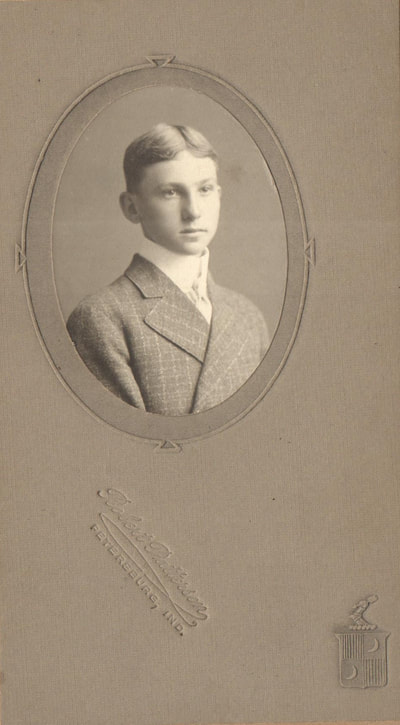 Young man in dress clothes