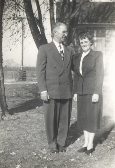 Pike County, Indiana, Judd Family, Man and Woman Standing, Zedith Judd 