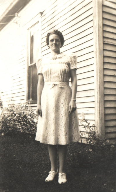 Pike County, Indiana, Judd Family, Woman Standing in Yard, Zedith Judd 