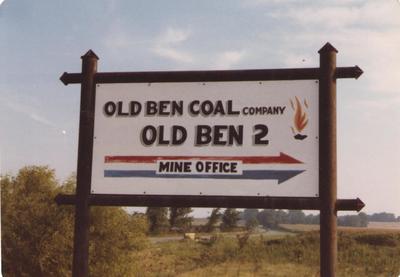 Pike County, Indiana, Pike County Coal Mines, Old Ben Coal Company Sign