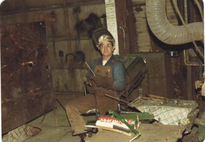 Pike County, Indiana, Pike County Coal Mines, Old Ben Coal Company, Man with Soldering Tools Seated