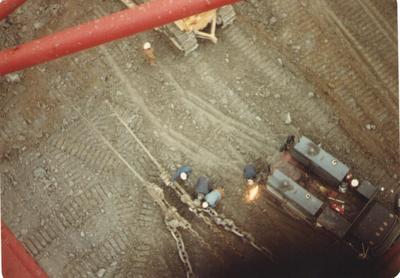 Pike County, Indiana, Pike County Coal Mines, Old Ben Coal Company, Aerial Photo of Miners Working on Machines