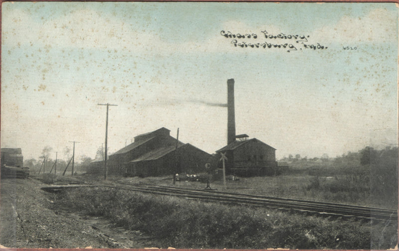 Pike County, Indiana, Postcard Collection, Glass Factory, Building, Petersburg, Indiana
