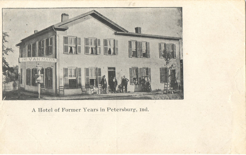 Pike County, Indiana, Postcard Collection, Building, The Vannada Hotel, Petersburg, Indiana