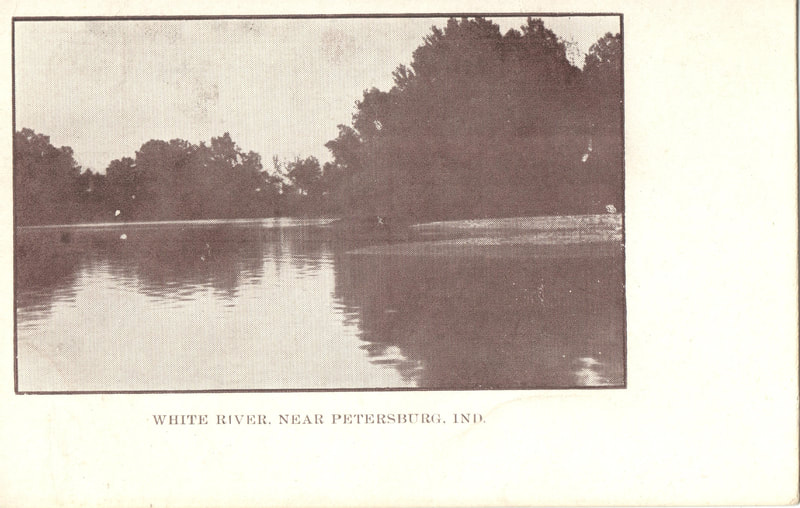 Pike County, Indiana, Postcard Collection, Nature Photography, White River, Petersburg, Indiana