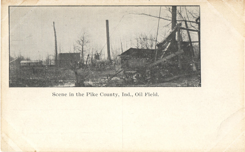 Pike County, Indiana, Postcard Collection, Photo of Oil Field